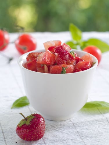 Salsa aux fraises et au piment jalapeno