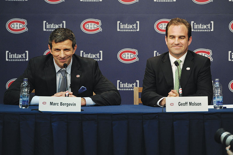 Le directeur général des Canadiens, Marc bergevin, et le président, Geoff Molson Photo: Club de hockey canadien Inc. 