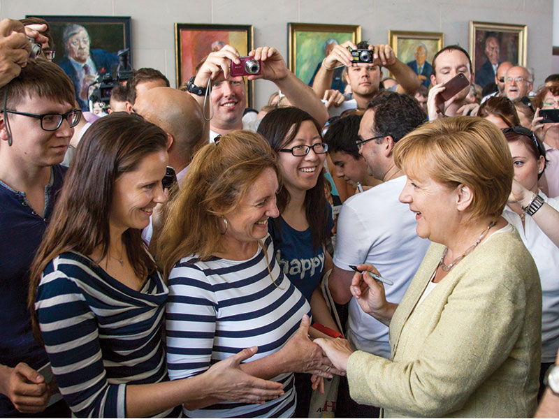Angela-Merkel-foule
