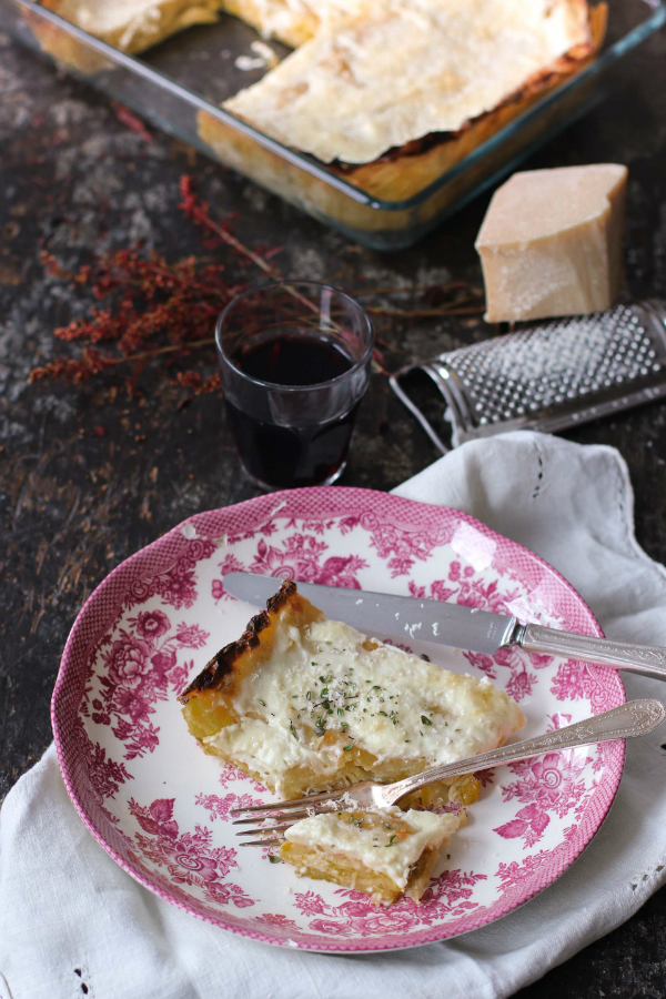 <h1><a href="https://fr.chatelaine.com/cuisine/lasagne-aux-poireaux-et-au-fromage-caciocavallo/" target="_blank" rel="noopener">Lasagne aux poireaux et au fromage caciocavallo</a></h1>
<p>Une recette de lasagne aux poireaux, traditionnelle et toute simple. Parfaite pour les végétariens!</p>
