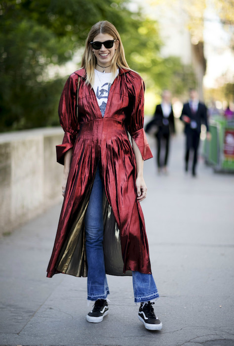 Street style: robe + pantalon = match parfait!