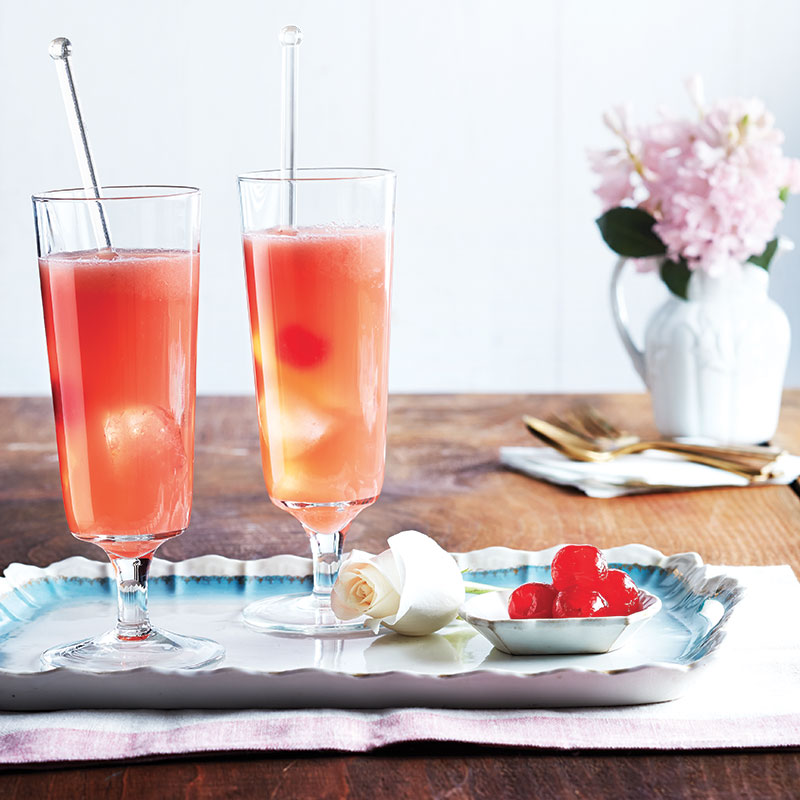 Cocktail à la rhubarbe