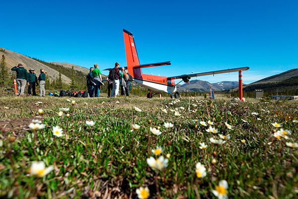 <h2>Le camp de base par avion, Yukon</h2>
<p>On s’embarque dans un avion de brousse Twin Otter, direction Yukon, pour vivre l’aventure arctique d’une vie.</p>
<p>Organisée par Parcs Canada, l’excursion comprend: le vol nolisé aller-retour entre Inuvik (Territoires du Nord-Ouest) et le parc national Ivvavik (Yukon); tous les repas et collations; l’usage des installations du camp de base d’Imniarvik, y compris les toilettes et un rangement à l’épreuve des ours, ainsi que les randonnées guidées.<br /> <a href="https://www.pc.gc.ca/fr/pn-np/yt/ivvavik" target="_blank" rel="noopener"><br /> Parcs Canada</a></p>
