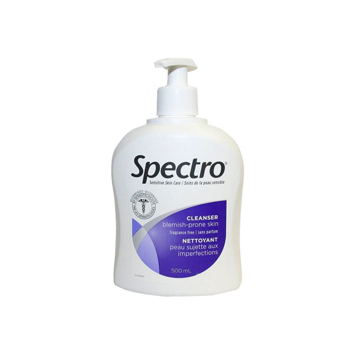 <p>Nettoyant sans parfum pour peau sensible, 11 $, <a href="http://www.spectroskincare.com/fr/#/skincare/">Spectro Jel</a>.</p>
