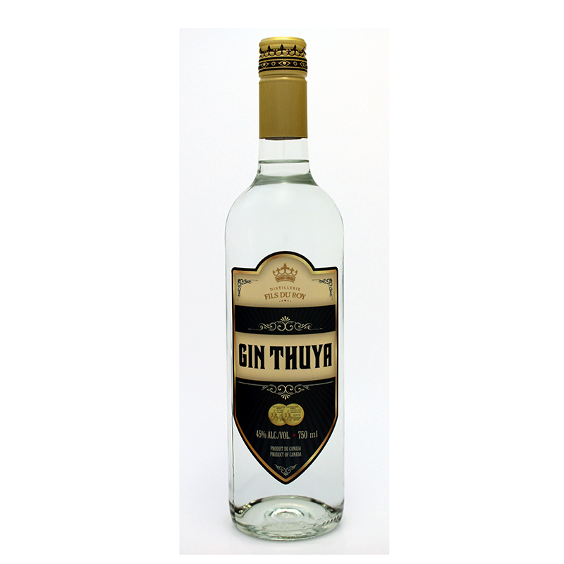 <h2>Gin Thuya, Distillerie Fils du Roy, <a href="https://www.saq.com/page/fr/saqcom/dry-gin/thuya/12573519" target="_blank">SAQ</a>, 39,50 $</h2>
