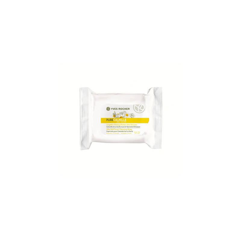 <h2>Lingettes démaquillantes à la camomille bio Pure Calmille, <a href="https://www.yvesrocher.ca/control/product/~category_id=1710/~pcategory=1000/~product_id=24078?cmSrc=Search" target="_blank">Yves Rocher</a>, 10 $</h2>

