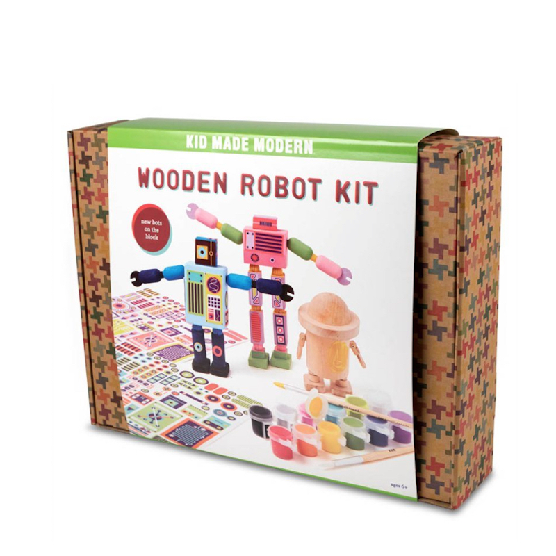 <p>Kit de robots en bois, Kid Made Modern, <a href="https://www.chapters.indigo.ca/fr-ca/jouets/kid-made-modern-robot-kit/851224006961-article.html?ikwid=kit+robot&ikwsec=Home&ikwidx=0">Indigo</a>, 29,50 $</p>
