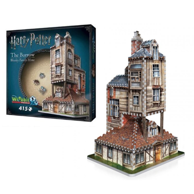 <p>Casse-tête 3D 415 morceaux Harry Potter : Maison des Weasley, Wrebbit, <a href="http://castellojeu.com/fr/casse-tete-3d-415-pcs-maison-des-weasley.html">Castello</a>, 39,99 $</p>
