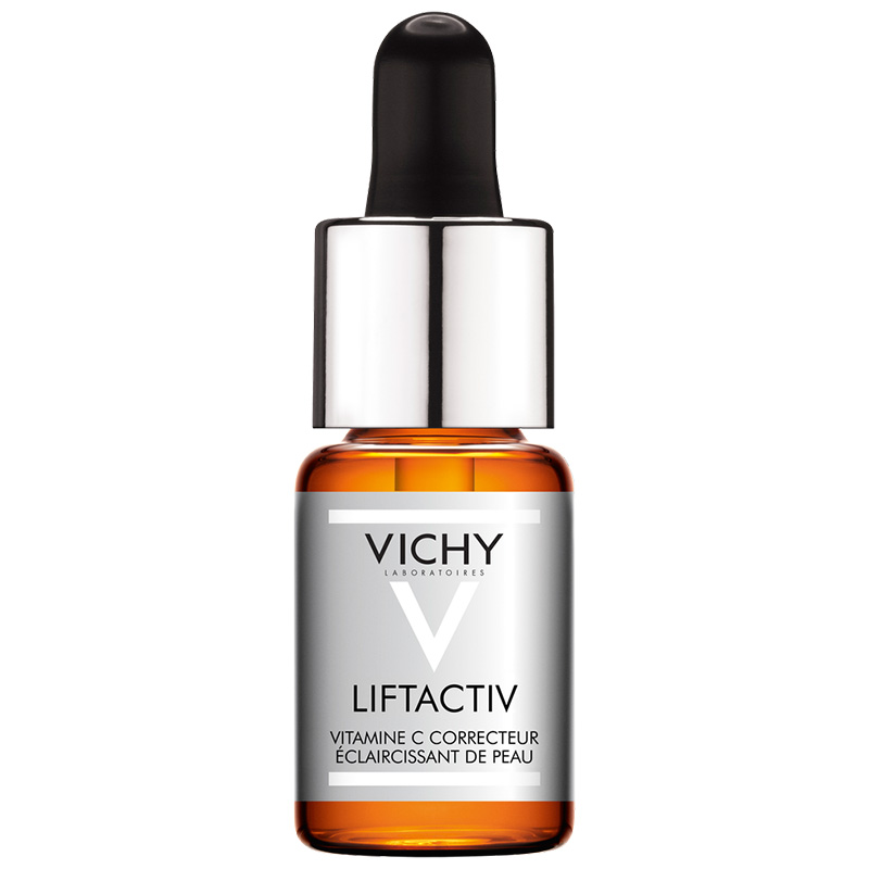 <h2>Correcteur éclaircissant à la vitamine C Liftactiv, <a href="https://www.vichy.ca/fr/liftactiv-vitamine-c-avec-de-lacide-hyaluronique-3337875560931.html?cgid=root#q=liftactiv&start=2" target="_blank" rel="noopener">Vichy</a>, 45 $</h2>
