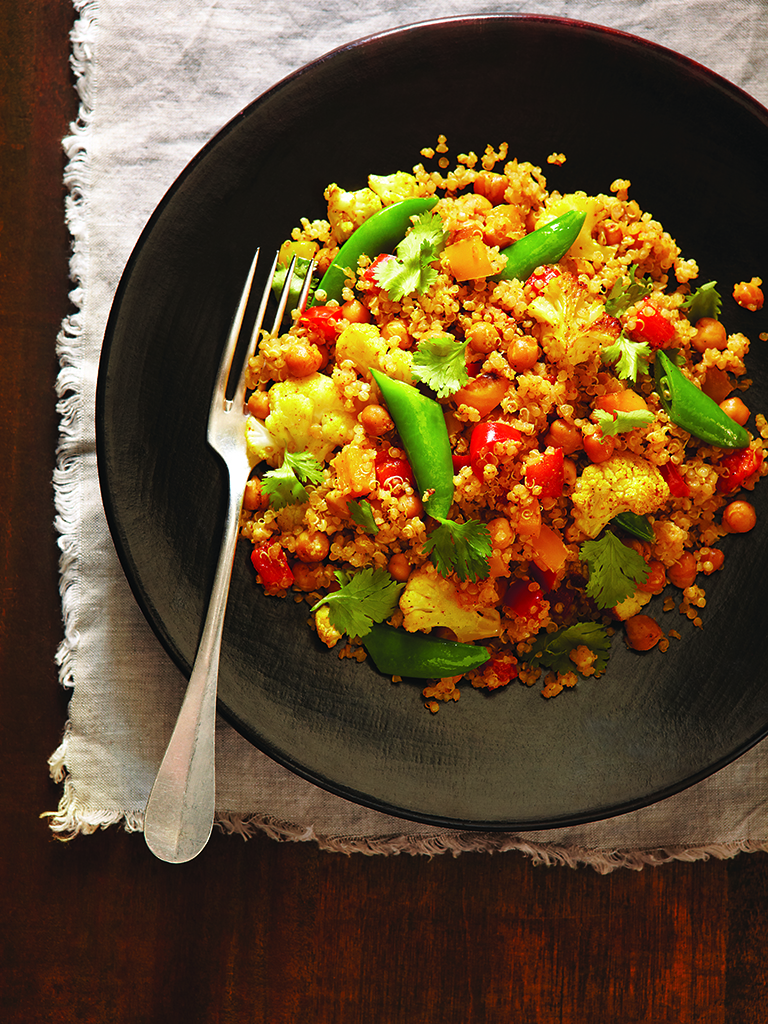 Curry de légumes rôtis et de quinoa