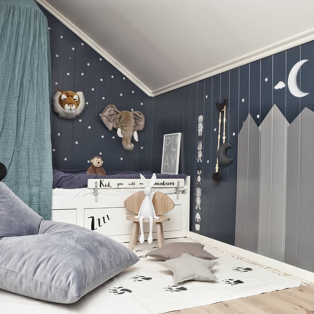 <h1>La chambre des animaux nocturnes</h1>
<p>Photo: <a href="https://www.instagram.com/p/BfG3iE6BsRV/?tagged=kidsroom">@mselvaag</a></p>
