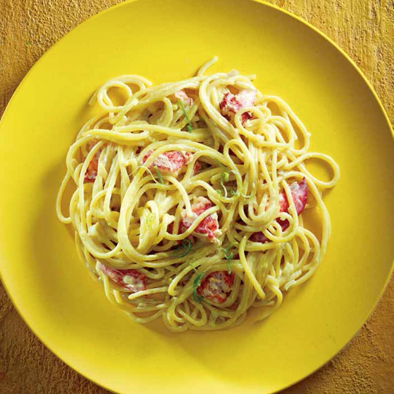 One-pot-pasta: Spaghettis au homard et au lait de coco