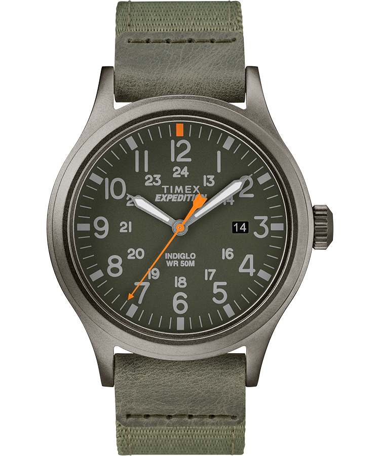 <p>Montre Indiglo Expedition, <a href="https://fr.timex.ca/scout-40mm-fabric-strap-watch/Scout-40mm-Fabric-Strap-Watch.html?dwvar_Scout-40mm-Fabric-Strap-Watch_color=Gray-Green&cgid=men-new-arrivals#sz=36&start=37" target="_blank" rel="noopener">Timex</a>, 80 $</p>
