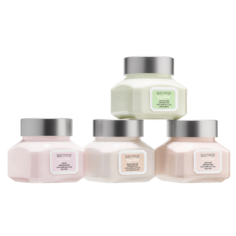 <p class="p1"><span class="s1">Collection de crèmes Luxueuses Indulgences, <a href="https://www.sephora.com/ca/fr/product/luxe-indulgences-souffle-body-creme-collection-P436029?icid2=lauramercier_whatsnew_ca_carousel_ufe:p436029:product" target="_blank" rel="noopener">Laura Mercier,</a> 53 $</span></p>
