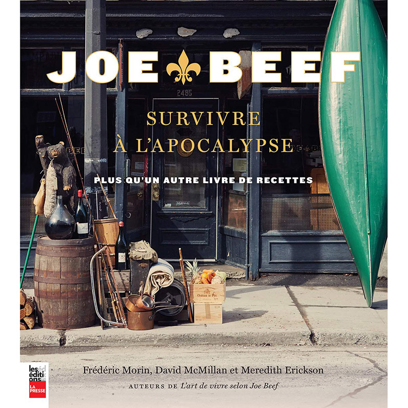 <p class="product-description__title"><em>Joe beef : survivre à l’apocalypse – plus qu’un autre livre de recettes</em>, Frédéric Morin & Al, Les Éditions La Presse, <a href="https://www.archambault.ca/books/joe-beef-survivre-%C3%A0-l'apocalypse-plus-qu'un-autre-livre-de-recettes/morin-fr%C3%A9d%C3%A9ric-al/9782897055868/?id=2620919&cat=1887148" target="_blank" rel="noopener">Archambault</a>, 44,95 $</p>
