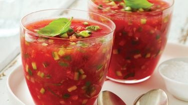 Gaspacho aux tomates et au melon d’eau