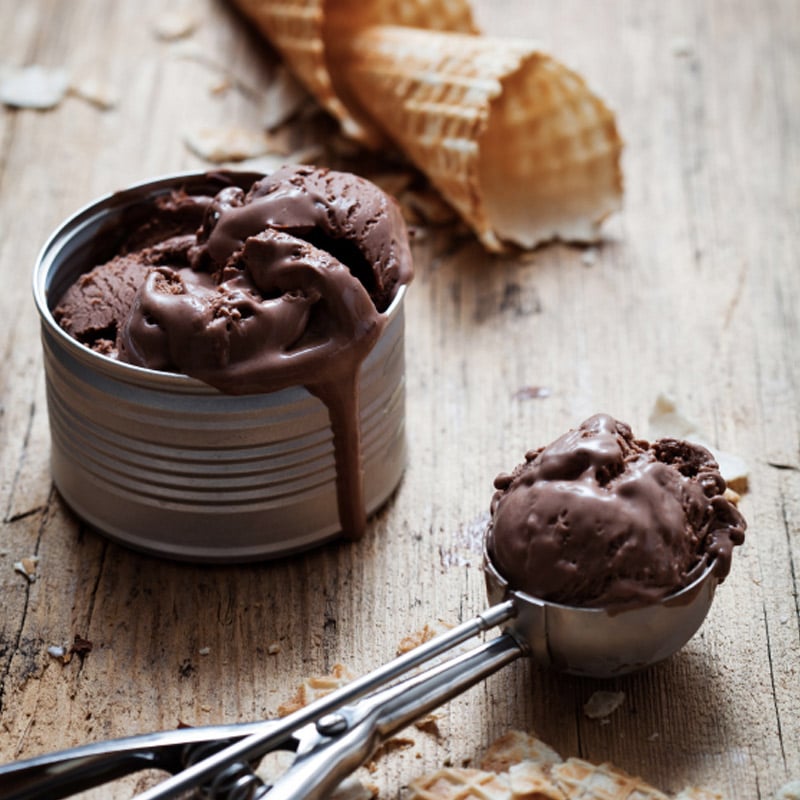 Crème glacée au chocolat et à la menthe
