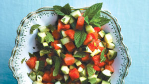 Salade de melon d’eau et de concombre
