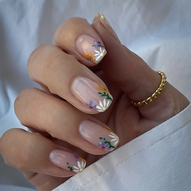 tendance flower nails