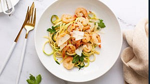 Spaghettis aux crevettes à l'italienne